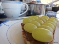 Nuss-Nougat-Creme und Weintrauben